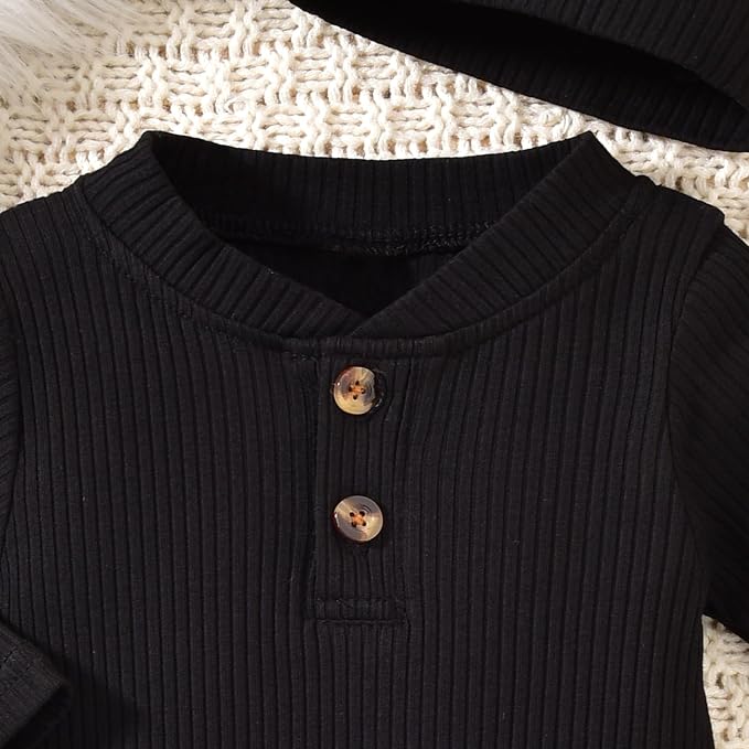 Aalizzwell Newborn Baby Ribbed Romper - Image 3