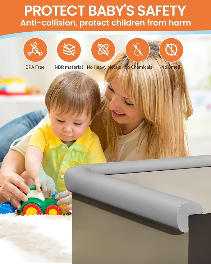 Baby Proof Edge Corner Protector, 6.56FT 0.47''Th L-Shape Furniture Corner & - Image 4