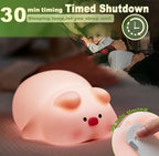Cute Pig Lamp, Fun Lying Flat Pig Night Light, LED Squishy Animal Novelty Lamp - Image 3
