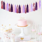 Pink-Purple Rose-Gold Party-Decorations Tassel Garland - Image 5