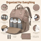 Premium Vegan Leather Diaper Bag Backpack - Image 3