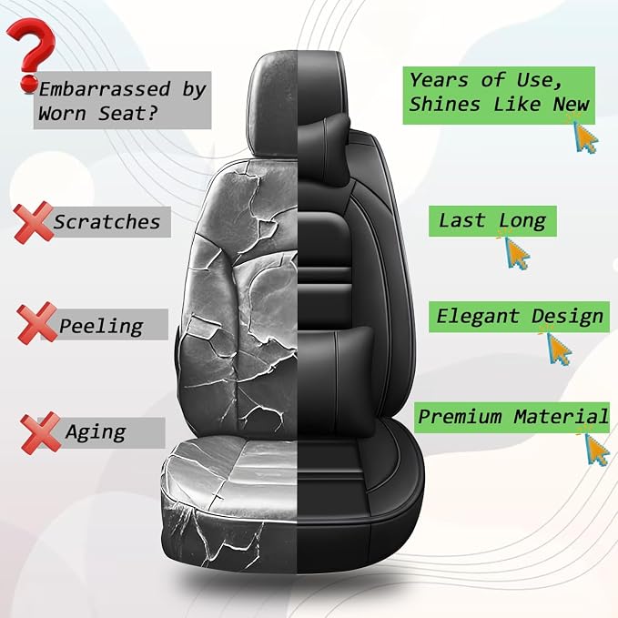 Car Seat Covers for Chevy Silverado 2007-2025 | 5-Seats Seat Covers, Waterproof - Image 8