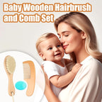 Wooden Baby Hair Brush and Comb Set - Image 2