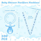 Chengu 100 Pcs Baby Shower Pacifiers Necklace, Acrylic Pacifiers Necklace Party - Image 3
