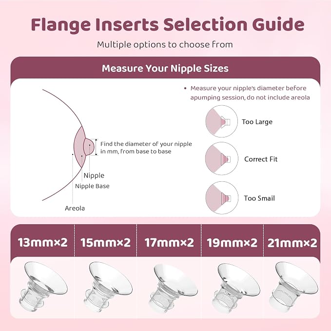 Flange Inserts 8PCS 13mm for 24mm Flange/Shield, Flange Sizing Kit Silicone - Image 6