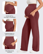 G4Free Maternity Pants Over The Belly Yoga Dress Work Pregnancy Pants Stretchy - Image 6