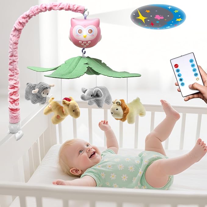 Baby Crib Mobile with Music and Lights by SUMWE