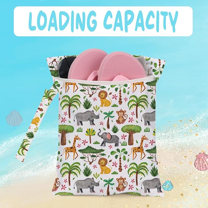 Wet Bag for Baby Swimsuit Kids Wet Dry Bag for Breast Pump Parts Diaper Bag - Image 4