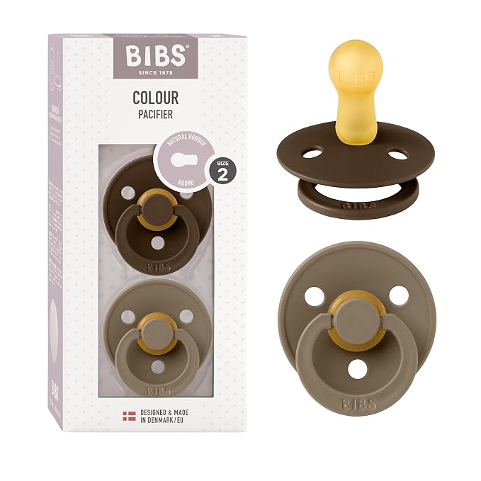 BIBS Pacifiers Colour Collection | Natural Rubber Baby Pacifier | Set of 2 by BIBS
