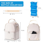 Breastmilk Cooler Bag with Ice Pack Fits 6 Baby Bottles up to 9 Ounce, Breast - Image 5