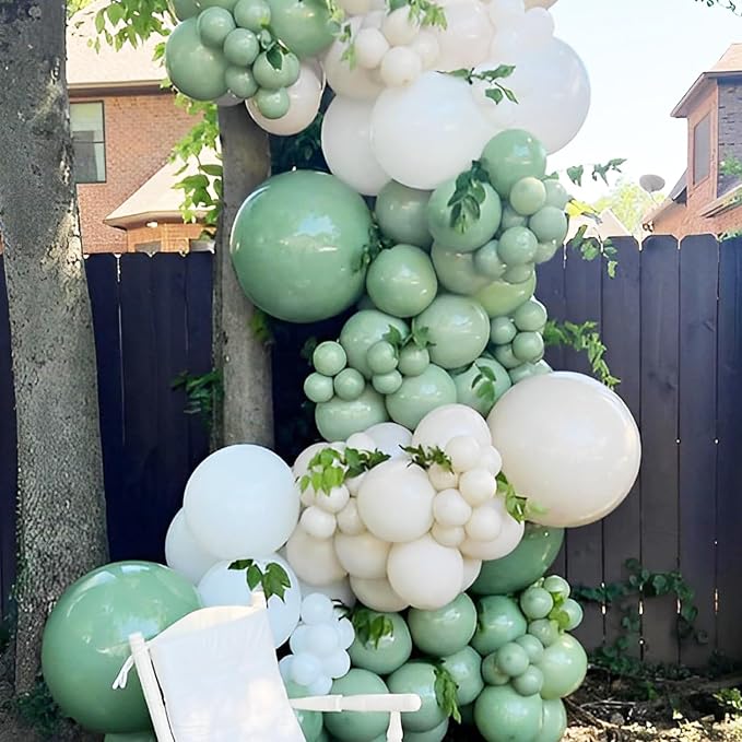 90pack Sage Green Balloons Different Size 18/12/10/5 Inch Olive Green Balloon - Image 4
