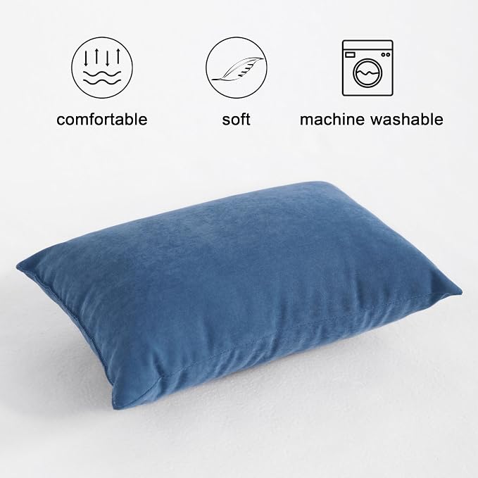 FLXXIE 2 Pack Microfiber Tiny Pillows, 11x7 Inches, Mini - Image 2