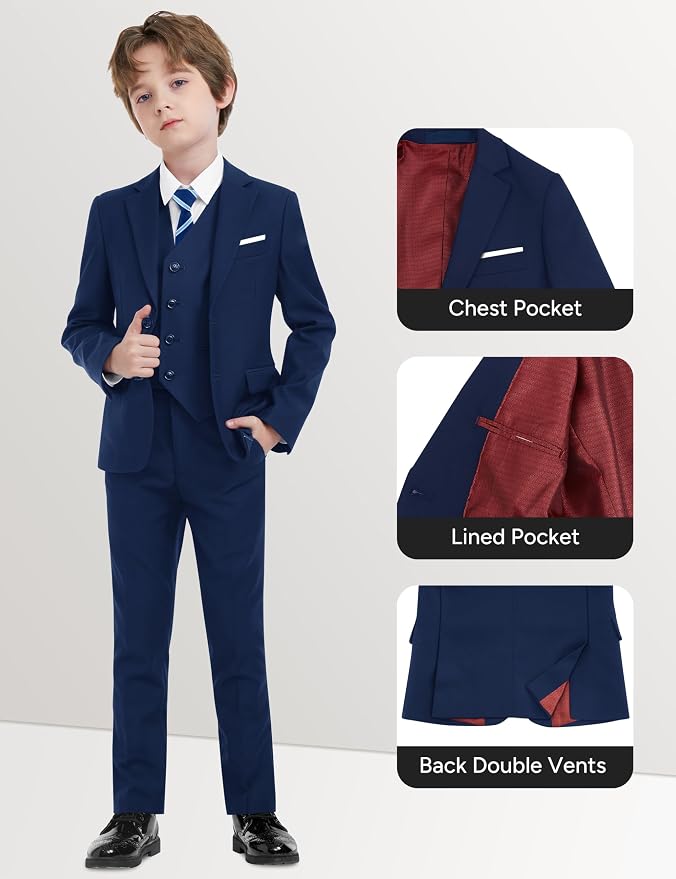 ELPA ELPA Boys' Formal Suit Set, - Image 3