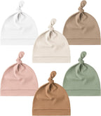 Konssy 6 Pack Baby Newborn Hats Set Knot Beanie Hats Soft by Konssy