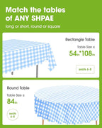 Pureegg Plastic Table Cloth Disposable 8 Pack, 54 x 108 Inch Table Cloths - Image 2