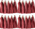 30pcs Burgundy Tissue Paper Tassels DIY Hanging Decorations by Yangeey