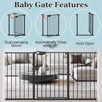 WAOWAO Triple Lock 77.17-84.65" Baby Gate Extra Wide Pressure Mounted Walk - Image 5