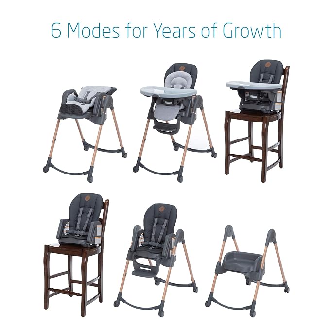 Maxi-Cosi 6-in-1 Minla High Chair, Essential Graphite - Image 3