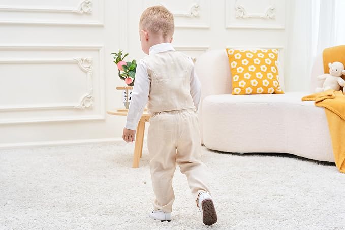 ARTMINE Toddler Boy Clothes Suit Gentleman Wedding Outfits, Formal Dress - Image 4