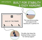 Green Pollywog Baby Handprint and Footprint Kit | Elegant White Frame - Image 2