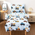 NTBED 4 Pieces Construction Truck Toddler Bedding Set by NTBED