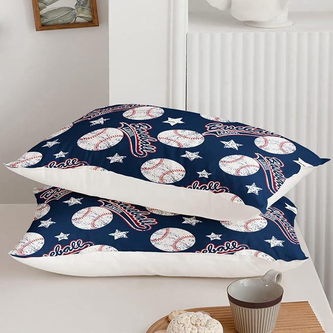 QOOMO 3D Baseballs Comforter Full Size, Down Alternative, Soft and Lightweight - Image 6