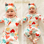 Aalizzwell Baby Girls Romper Outfit Fall Winter Clothes - Image 2