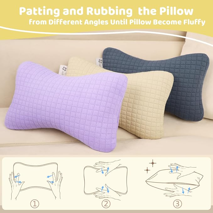 vocheer 11x7in Mini Travel Pillow, Small Pillows - Image 6