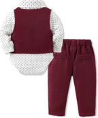 SANMIO Baby Boy Clothes Suits Infant Gentleman Outfit Collared Dress - Image 8