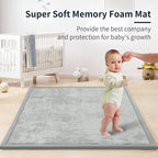 ACOMOPACK Baby Play Mat for Floor 1.3" Thick Memory Foam 50x50 Soft Velvet - Image 7