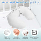 LAT Waterproof Nursing Pillow for Breastfeeding, Waterproof Removable Cover - Image 4