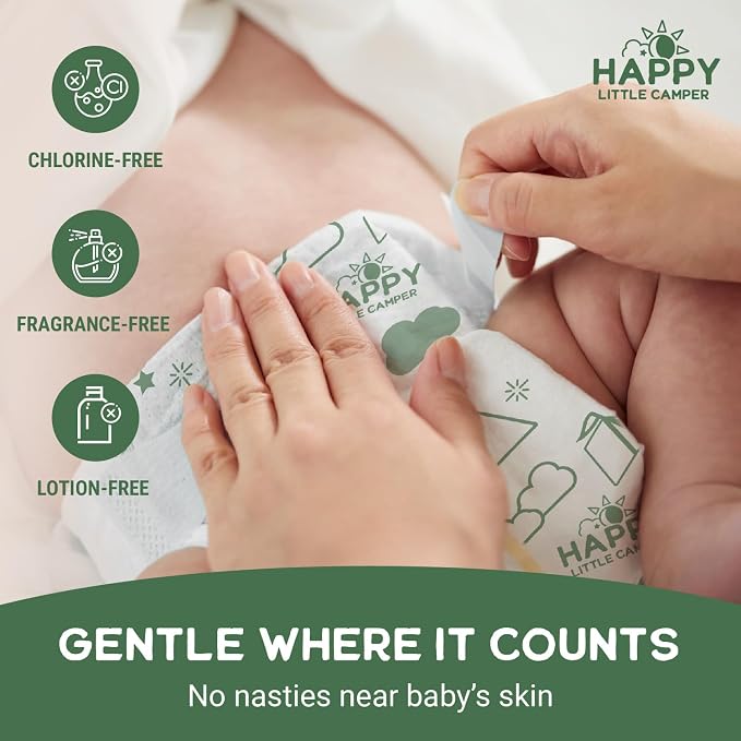 Happy Little Camper Super Saver Diapers, Size 2, Fragrance-Free, Ultra Absorbent - Image 3