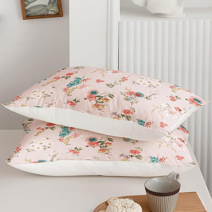 QOOMO Floral Comforter Set, Queen Size, Printed Comforter - Image 6