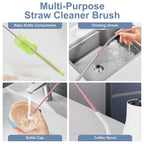 Reusable Silicone Straw Cleaner Brush Set, Flexible&Bendable Design, Dishwasher - Image 3