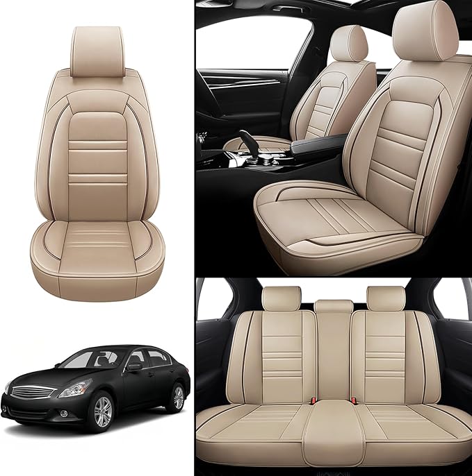 Seat Covers for Infiniti g37 2008-2013 | 5-Seats Leather Seat Covers - Image 2