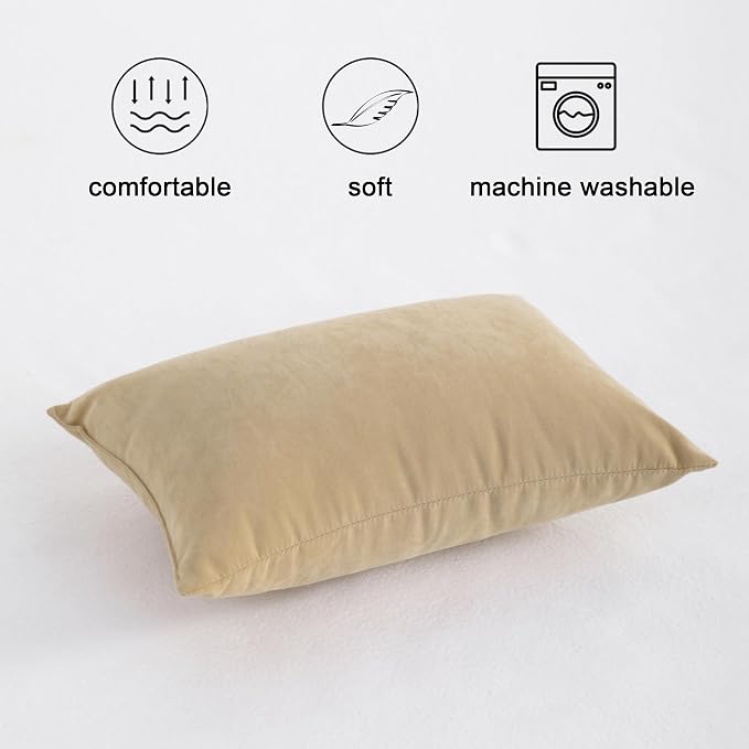 FLXXIE 2 Pack Microfiber Mini Pillows, 11x7 Inches, Washable Travel Nap Pillows - Image 2