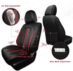 FREESOO Front Seats 2PCS Leather Car Seat Covers, Ultra Breathable Waterproof - Image 2