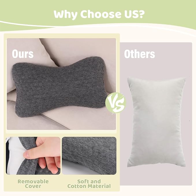 vocheer Small Pillows for Sleeping, Tiny Pillows for Neck, Lumbar and Knee - Image 3
