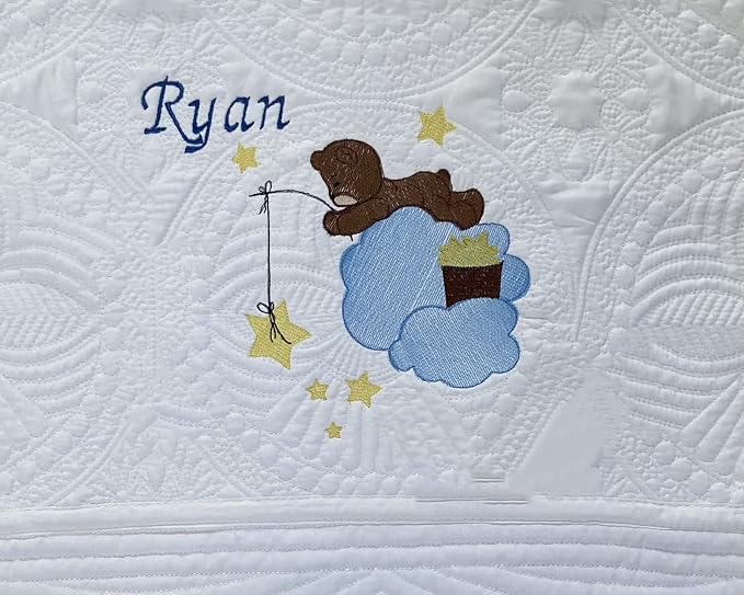 Personalized Baby Blanket Baby Quilt Monogrammed Blankets by OllieByBeebz