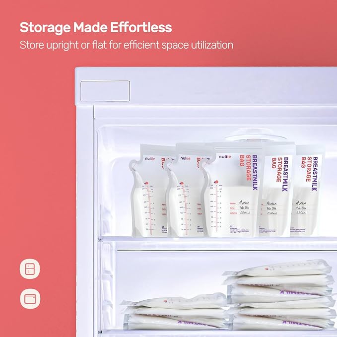 Nuliie 80 Pcs Breastmilk Storage Bags, 8 OZ Breast Milk Storing Bags, BPA Free - Image 6