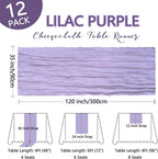 12 Pack Lilac Purple Cheesecloth Table Runner 10Ft Gauze Cheese Cloth Table - Image 2