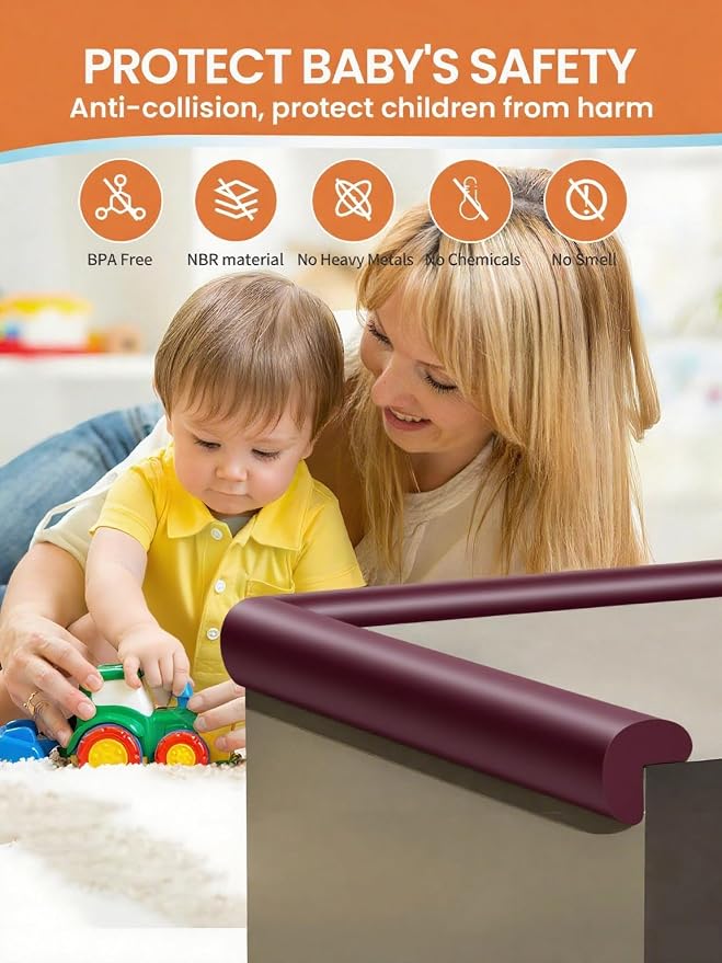 Baby Proof Edge Corner Protector, 6.56FT 0.47''Th L-Shape Furniture Corner & - Image 4
