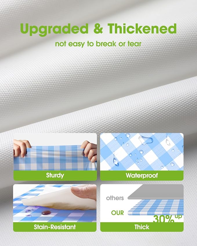Pureegg Plastic Table Cloth Disposable 8 Pack, 54 x 108 Inch Table Cloths - Image 3
