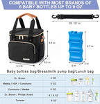 Breastmilk Cooler Bag with Ice Pack Fits 6 Baby Bottles up to 9 Ounce, Breast - Image 3