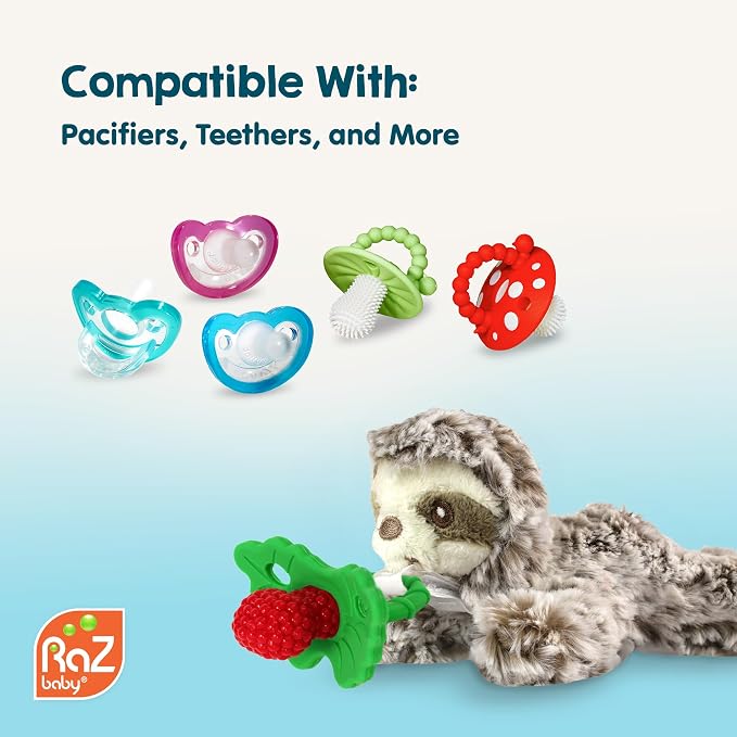 RaZbaby Bear RaZbuddy w/RaZberry Teething Relief Pacifier – Soothes Sore Gums - Image 9