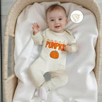 Newborn Infant Baby Boy Halloween Outfit Little Pumpkin Embroidery Romper - Image 2