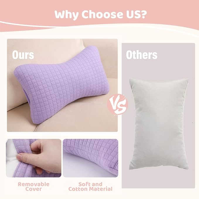 vocheer 11x7in Mini Travel Pillow, Small Pillows - Image 3