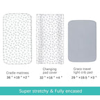 Changing Pad Cover, Diaper Changing Pad Covers 4 Pack, Fitted Baby Changing - Image 4