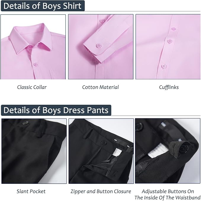 Boys Suits Formal Dress Vest and Pants Set - Image 5