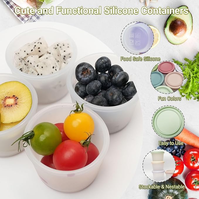 Silicone Food Storage Containers Small Snack Containers - Image 4